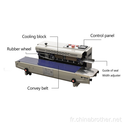 Machine de scellage de poche en plastique en plastique horizontal